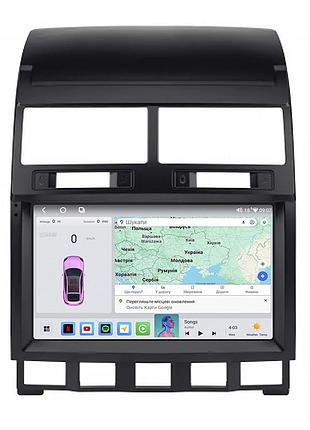 Штатная магнитола lesko для volkswagen touareg i рестайлинг 2006-2010 экран 9" 4/64 qled carplay 4g wi-fi gps 360 prime