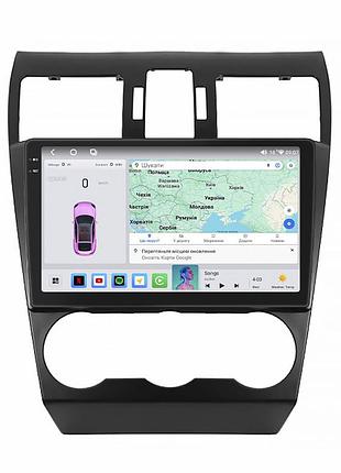 Штатна магнітола lesko для subaru forester iv рестайлінг 2 2016-2018 екран 9" 4/64 qled carplay 4g wi-fi gps 360 prime