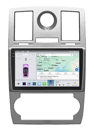 Штатная магнитола lesko для chrysler 300c i 2004-2011 экран 9" 4/64 qled carplay 4g wi-fi gps 360 prime