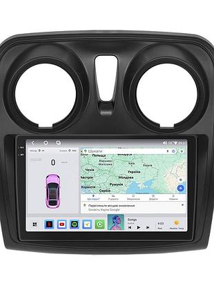 Штатная магнитола lesko для renault dokker i 2012-н.в. экран 9" 4/64 qled carplay 4g wi-fi gps 360 prime