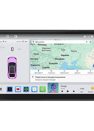 Штатна магнітола lesko для citroen jumpy ii рестайлінг 2012-2016 екран 9" 4/64 qled carplay 4g wi-fi gps 360 prime