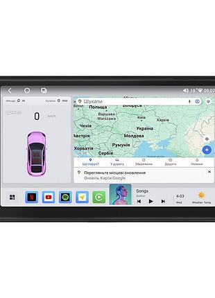 Штатна магнітола lesko для mitsubishi asx i рестайлінг 2 2016-2020 екран 9" 4/64 qled carplay 4g wi-fi gps 360 prime