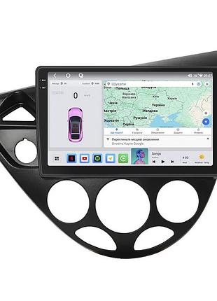 Штатна магнітола lesko для ford focus i (north america) 1999-2004 екран 9" 4/64 qled carplay 4g wi-fi gps 360 prime