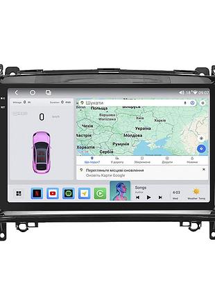 Штатна магнітола lesko для mercedes-benz a-клас ii (w169) рестайлінг 2008-2012 екран 9" 4/64 qled carplay 4g wi-fi gps 360 prime