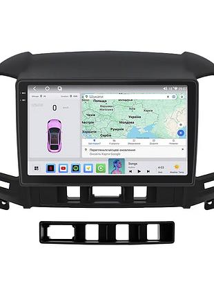 Штатна магнітола lesko для hyundai santa fe ii рестайлінг 2009-2012 екран 9" 4/64 qled carplay 4g wi-fi gps 360 prime