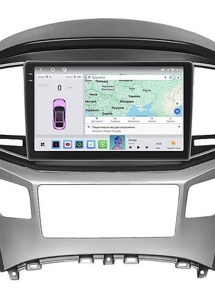 Штатна магнітола lesko для hyundai h-1 ii рестайлінг 2 2017-н.в. екран 9" 4/64 qled carplay 4g wi-fi gps 360 prime