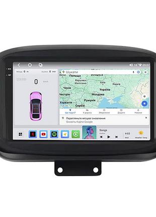 Штатна магнітола lesko для fiat 500x i рестайлінг 2018-н.в. екран 9" 4/64 qled carplay 4g wi-fi gps 360 prime