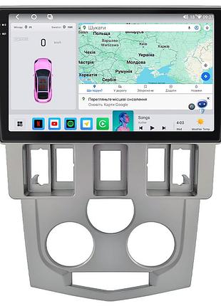 Штатна магнітола lesko для dacia logan i 2004-2012 екран 9" 4/64 qled carplay 4g wi-fi gps 360 prime
