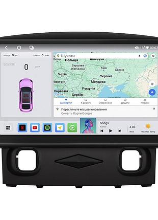 Штатна магнітола lesko для ford escape ii 2007-2012 екран 9" 4/64 qled carplay 4g wi-fi gps 360 prime