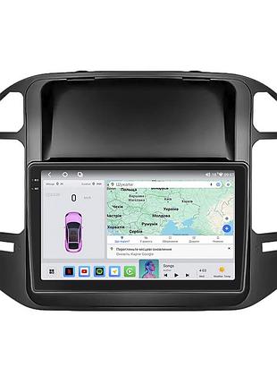 Штатна магнітола lesko для mitsubishi pajero iii рестайлінг 2002-2006 екран 9" 4/64 qled carplay 4g wi-fi gps 360 prime