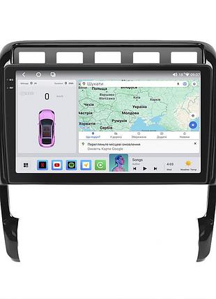 Штатная магнитола lesko для porsche cayenne i (955) 2002-2007 экран 9" 4/64 qled carplay 4g wi-fi gps 360 prime
