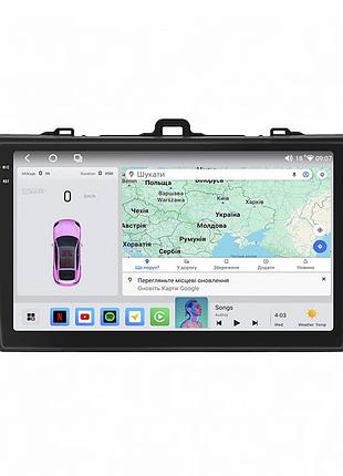 Штатная магнитола lesko для toyota corolla x (e140, e150) 2006-2012 экран 9" 4/64 qled carplay 4g wi-fi gps 360 prime