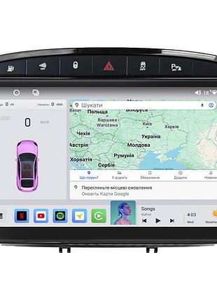 Штатная магнитола lesko для peugeot rcz i 2010-2012 экран 9" 4/64 qled carplay 4g wi-fi gps 360 prime