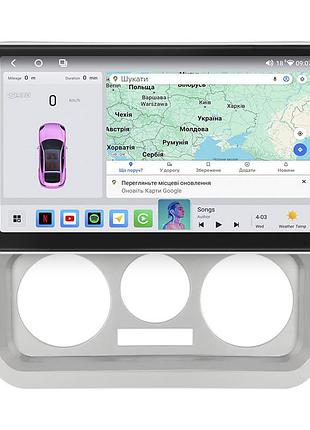 Штатна магнітола lesko для geely ck (otaka) i рестайлінг 2008-2016 екран 9" 4/64 qled carplay 4g wi-fi gps 360 prime