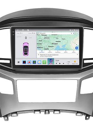 Штатна магнітола lesko для hyundai grand starex i рестайлінг 2 2017-2021 екран 9" 4/64 qled carplay 4g wi-fi gps 360 prime