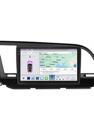 Штатная магнитола lesko для hyundai elantra vi (ad) 2015-2019 экран 9" 4/64 qled carplay 4g wi-fi gps 360 prime