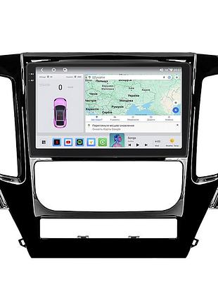 Штатная магнитола lesko для mitsubishi pajero sport iii 2015-2021 экран 9" 4/64 qled carplay 4g wi-fi gps 360 prime