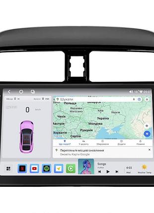 Штатная магнитола lesko для mitsubishi mirage vi 2012-2015 экран 9" 4/64 qled carplay 4g wi-fi gps 360 prime