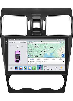 Штатная магнитола lesko для subaru wrx i 2014-2017 экран 9" 4/64 qled carplay 4g wi-fi gps 360 prime