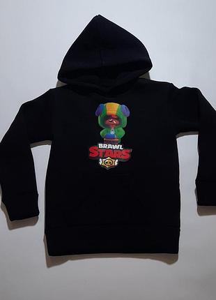 Худі дитяче утеплене на хлопчика brawl stars leon