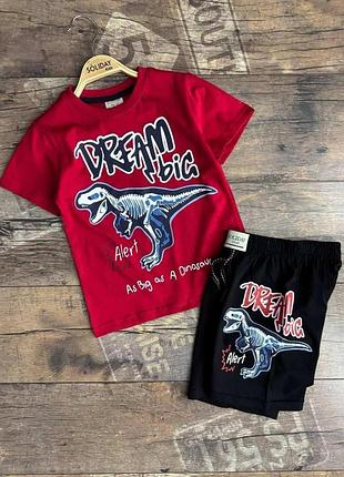 Дитячий літній костюм "dream big" з динозавром (туреччина)