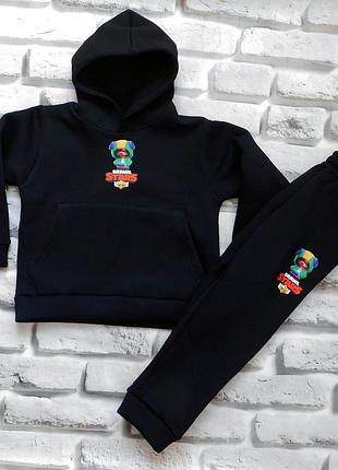 Дитячий костюм brawl stars leon — тринитка з начосом, зріст 116–146