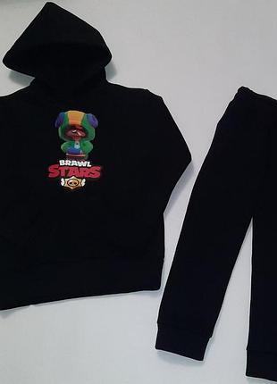 Теплый спортивный костюм на мальчика "brawl stars leon" рост 116-146 см. 134-146