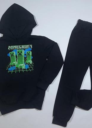 Весенний спортивный костюм детский на мальчика "minecraft крипер" 134-140 128-134
