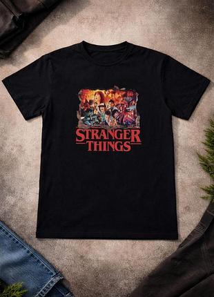 Детская футболка stranger things черная с принтом, футболка для мальчика и девочки 116–152 см 146-152