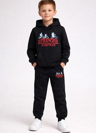 Детский спортивный костюм stranger things из двухнитки худи и штаны 122-140 см 140-146