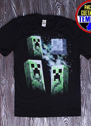 Детская футболка на мальчика minecraft рост 116-146 см.