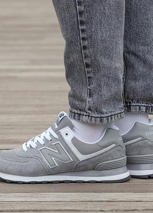 New balance 574 grey white 5