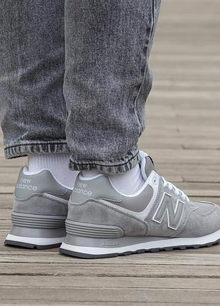 New balance 574 grey white 3