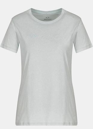Нова футболка armani exchange l вишивка signature logo