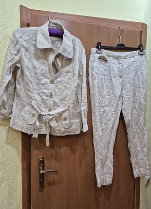Льняний костюм комплект zara
