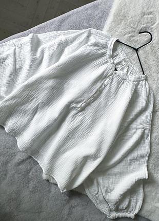 Біла муслінова блуза h&m