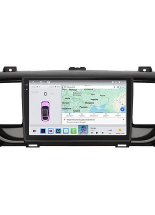 Штатная магнитола lesko для citroen jumpy iii 2016-н.в. экран 9" 4/64 qled carplay 4g wi-fi gps 360 prime