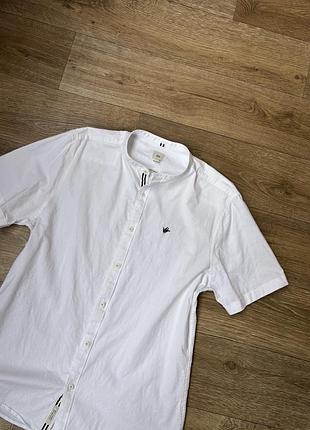 Чоловіча біла сорочка р.l river island cotton  streten oxford