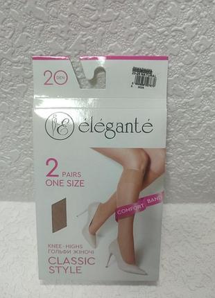 Женские гольфы elegante classic 20 den в цвете natural.