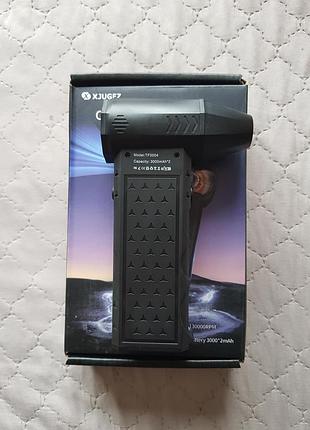 Ручний портативний турбовентилятор xjugez tf 0004 130000rpm з ліхтариком, продуктивний з 3 режимами роботи, ліхтариком, сос, стробоскопом і дисплеєм 6