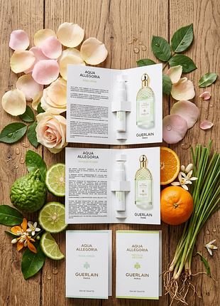 Набор пробников aqua allegoria - nerolia vetiver и rosa verde от guerlain 2×1ml