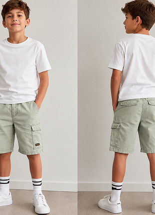 Шорты карго h&amp;m хаки для мальчика 8-9 лет 135/140 см