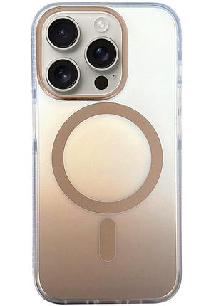 Чохол tpu+pc phantom with magsafe для apple iphone 15 pro max (6.7") golden