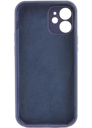 Чехол silicone case full camera protective (aa) no logo для apple iphone 12 (6.1") темно-синий / midnight blue 2