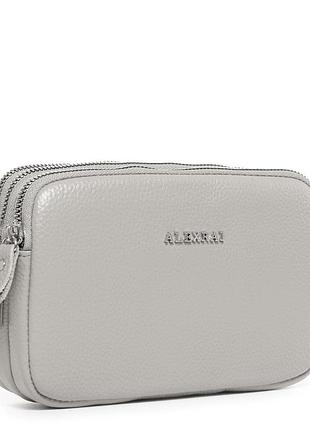 Podium сумка женская клатч кожа alex rai 60061 pale grey
