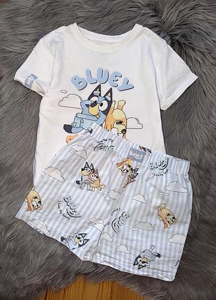 Гарна якісна стильна піжама з принтом bluey на дівчинку 3/4р primark