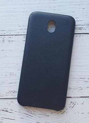 Чохол для samsung galaxy j7 2017 (j730) шкіряний, чорний