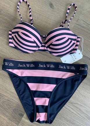 Роздільний купальник у смужку jack wills, 75 c
