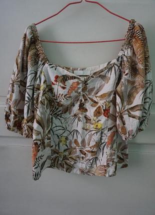 Блуза, блузка женская летняя, лен, вискоза, h&amp;m