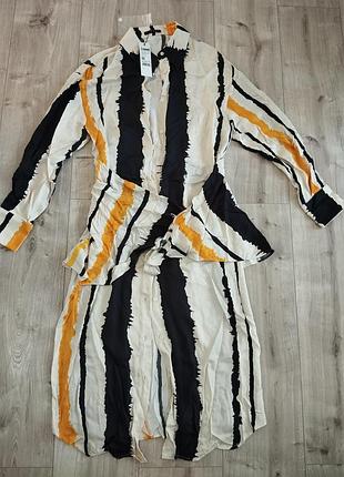 Платье женское sisley полосатое летнее